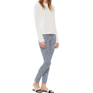 Tory Burch Blue&White Peninsula Tonal Print Pants